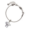 Silver Plated Moose - Silver Plated Twist Rope Bead Charm Dangle with Mini Year 2025 on a large hole bead bracelet Jewelry Ideas and Examples