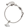 Silver Plated Mini Bee - Silver Plated Twist Rope Bead Charm Dangle with Mini Year 2025 on a large hole bead bracelet Jewelry Ideas and Examples