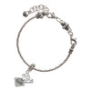 Silver Plated 2-D ''Bad Hair Day'' with Girl - Silver Plated Twist Rope Bead Charm Dangle with Mini Year 2025 on a large hole bead bracelet Jewelry Ideas and Examples