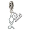 Silver Plated Stethoscope - Silver Plated Twist Rope Bead Charm Dangle with Mini Year 2025: Year to Remember Jewelry Gift - Celebrations