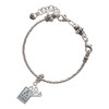 Silver Plated Eye Chart - Silver Plated Twist Rope Bead Charm Dangle with Mini Year 2025 on a large hole bead bracelet Jewelry Ideas and Examples