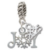 Silver Plated Joy with Snowflake - Silver Plated Twist Rope Bead Charm Dangle with Mini Year 2025: Year to Remember Jewelry Gift - Celebrations