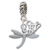 Silver Plated Small Dragonfly with Crystal - Silver Plated Twist Rope Bead Charm Dangle with Mini Year 2025: Year to Remember Jewelry Gift - Celebrations