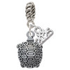 Silver Plated Tortoise - Silver Plated Twist Rope Bead Charm Dangle with Mini Year 2025: Year to Remember Jewelry Gift - Celebrations
