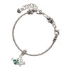 Silver Plated Green Peppermint Candy - Silver Plated Twist Rope Bead Charm Dangle with Mini Year 2025 on a large hole bead bracelet Jewelry Ideas and Examples