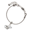 Silver Plated Panther - Silver Plated Twist Rope Bead Charm Dangle with Mini Year 2025 on a large hole bead bracelet Jewelry Ideas and Examples
