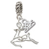 Silver Plated 2-D Reindeer - Silver Plated Twist Rope Bead Charm Dangle with Mini Year 2025: Year to Remember Jewelry Gift - Celebrations