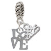 Silver Plated Mini Love in Square - Silver Plated Twist Rope Bead Charm Dangle with Mini Year 2025: Year to Remember Jewelry Gift - Celebrations