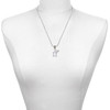 Silver Plated Large Greek Letter - Pi - Silver Plated Twist Rope Bead Charm Dangle with Mini Year 2025 as a necklace pendant