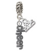 Silver Plated Beaded ''Cheer'' - Silver Plated Twist Rope Bead Charm Dangle with Mini Year 2025: Year to Remember Jewelry Gift - Celebrations
