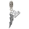 Silver Plated Lightning Bolt - Silver Plated Twist Rope Bead Charm Dangle with Mini Year 2025: Year to Remember Jewelry Gift - Celebrations