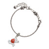 Silver Plated Enamel Basketball ''Rocks'' - Silver Plated Twist Rope Bead Charm Dangle with Mini Year 2025 on a large hole bead bracelet Jewelry Ideas and Examples
