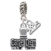 Silver Plated 3-D ''Carpe Diem'' Stamp - Silver Plated Twist Rope Bead Charm Dangle with Mini Year 2025: Year to Remember Jewelry Gift - Celebrations