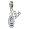 Silver Plated Bliss Oval - Silver Plated Twist Rope Bead Charm Dangle with Mini Year 2025: Year to Remember Jewelry Gift - Celebrations