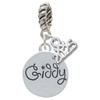 Silver Plated Giddy Circle - Silver Plated Twist Rope Bead Charm Dangle with Mini Year 2025: Year to Remember Jewelry Gift - Celebrations