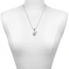Silver Plated Love Circle - Silver Plated Twist Rope Bead Charm Dangle with Mini Year 2025 as a necklace pendant