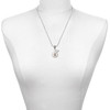 Silver Plated In One Ear ''Out the Other'' - Silver Plated Twist Rope Bead Charm Dangle with Mini Year 2025 as a necklace pendant