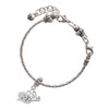 Silver Plated Emoticon :- ) - Winking - Silver Plated Twist Rope Bead Charm Dangle with Mini Year 2025 on a large hole bead bracelet Jewelry Ideas and Examples