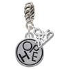 Silver Plated Hope in Circle - Silver Plated Twist Rope Bead Charm Dangle with Mini Year 2025: Year to Remember Jewelry Gift - Celebrations