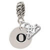 Silver Plated Disc Initial - o - Silver Plated Twist Rope Bead Charm Dangle with Mini Year 2025: Year to Remember Jewelry Gift - Celebrations