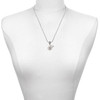 Silver Plated Disc Number - 1 - Silver Plated Twist Rope Bead Charm Dangle with Mini Year 2025 as a necklace pendant