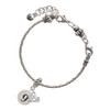 Silver Plated Disc Number - 9 - Silver Plated Twist Rope Bead Charm Dangle with Mini Year 2025 on a large hole bead bracelet Jewelry Ideas and Examples