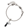 Little Black Dress - Silver Plated Twist Rope Bead Charm Dangle with Mini Year 2025 on a large hole bead bracelet Jewelry Ideas and Examples