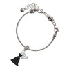 Black Dress - Silver Plated Twist Rope Bead Charm Dangle with Mini Year 2025 on a large hole bead bracelet Jewelry Ideas and Examples