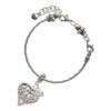 Silver Plated Large Open Filigree Heart - Silver Plated Twist Rope Bead Charm Dangle with Mini Year 2025 on a large hole bead bracelet Jewelry Ideas and Examples