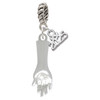 Buddha Hand (Reasoning & Teaching) - Silver Plated Twist Rope Bead Charm Dangle with Mini Year 2025: Year to Remember Jewelry Gift - Celebrations
