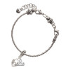 Silver Plated Small Heart Lock with Keyhole - Silver Plated Twist Rope Bead Charm Dangle with Mini Year 2025 on a large hole bead bracelet Jewelry Ideas and Examples