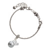 Silver Plated Faith Disc with Cutout Flower - Silver Plated Twist Rope Bead Charm Dangle with Mini Year 2025 on a large hole bead bracelet Jewelry Ideas and Examples