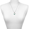 Silver Plated Lime Green & Blue Butterfly - Silver Plated Twist Rope Bead Charm Dangle with Mini Year 2025 as a necklace pendant