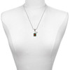 Silver Plated Red Tree Frog in Shadow Box - Silver Plated Twist Rope Bead Charm Dangle with Mini Year 2025 as a necklace pendant