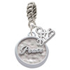 Silver Plated Peace - Round Seal - Silver Plated Twist Rope Bead Charm Dangle with Mini Year 2025: Year to Remember Jewelry Gift - Celebrations