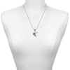 Silver Plated 3-D Resin Chocolate Ice Cream Cone with Crystals - Silver Plated Twist Rope Bead Charm Dangle with Mini Year 2025 as a necklace pendant