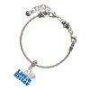Royal Blue ''Little Sister'' with Heart - Silver Plated Twist Rope Bead Charm Dangle with Mini Year 2025 on a large hole bead bracelet Jewelry Ideas and Examples