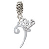 Silver Plated Bass Clef - Silver Plated Twist Rope Bead Charm Dangle with Mini Year 2025: Year to Remember Jewelry Gift - Celebrations