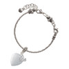 Silver Plated Large Guitar Pick - Silver Plated Twist Rope Bead Charm Dangle with Mini Year 2025 on a large hole bead bracelet Jewelry Ideas and Examples