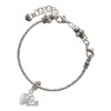 Silver Plated Mini Guitar Pick - Silver Plated Twist Rope Bead Charm Dangle with Mini Year 2025 on a large hole bead bracelet Jewelry Ideas and Examples