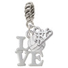 Love with Volleyball - Silver Plated Twist Rope Bead Charm Dangle with Mini Year 2025: Year to Remember Jewelry Gift - Celebrations