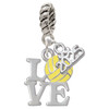 Love with Water Polo Ball - Silver Plated Twist Rope Bead Charm Dangle with Mini Year 2025: Year to Remember Jewelry Gift - Celebrations