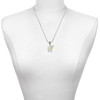 Love with Water Polo Ball - Silver Plated Twist Rope Bead Charm Dangle with Mini Year 2025 as a necklace pendant