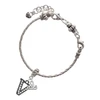 Black Nickeltone Crystal Initial - V - Beaded Border - Silver Plated Twist Rope Bead Charm Dangle with Mini Year 2025 on a large hole bead bracelet Jewelry Ideas and Examples