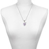 Silver Plated Pink & Purple Butterfly Locket - Silver Plated Twist Rope Bead Charm Dangle with Mini Year 2025 as a necklace pendant