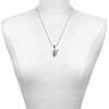 Silver Plated Large Clef on Guitar Pick - Silver Plated Twist Rope Bead Charm Dangle with Mini Year 2025 as a necklace pendant