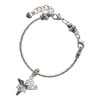 Silver Plated Nurse Caduceus - BSN - Silver Plated Twist Rope Bead Charm Dangle with Mini Year 2025 on a large hole bead bracelet Jewelry Ideas and Examples