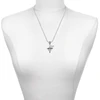 Silver Plated Caduceus - DA - Silver Plated Twist Rope Bead Charm Dangle with Mini Year 2025 as a necklace pendant
