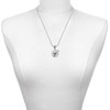 Silver Plated Large Script Letter Disc - F - Silver Plated Twist Rope Bead Charm Dangle with Mini Year 2025 as a necklace pendant