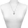 Silver Plated Large Script Letter Disc - L - Silver Plated Twist Rope Bead Charm Dangle with Mini Year 2025 as a necklace pendant